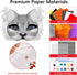111 Sets Blurap PCS Cat Masks to Paint Therian Mask Kit DIY Therian Mask Base DIY Cat Fox Furry Masks Arts Crafts
