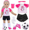 18INDC 18 Inch Doll Accessories Football Sport Set - 7PCS Includes Headband, Tops,