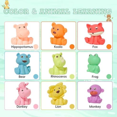 6-12 9 Baby Bath Toys for Babies Months | Sealed, No Hole & Mold Free Bath Toys for Toddlers | Soft & Safe Floating