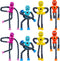 8 PCS Suction Cup Robot Toy - Shape Changing Telescopic Pop Tubes, Autism Sensory Toy for Kids, Funny Bendable Fidget