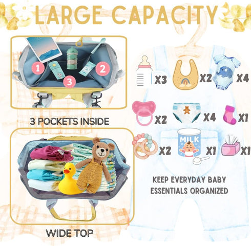 MARYAS Backpack Small Diaper Bag - Paaleras para Bebe - Toddler Diaper Bag, New Born Baby Essentials Must Haves, Cute