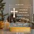 Lampeez Baptism Gift, Cross Night Light Wooden Novelty Lamp Illusion for Kids, Kids Decoration Lamp USB Power Bedroom