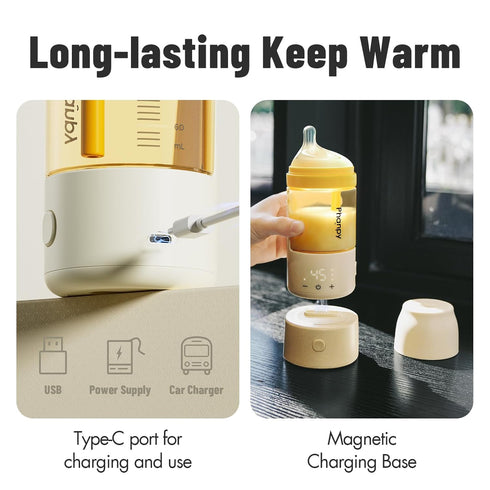 0.51 lB Phanpy Portable Bottle Warmer with Anti-Colic Thermostatic Baby Bottle, Bottle & Milk Warmer All-in-one