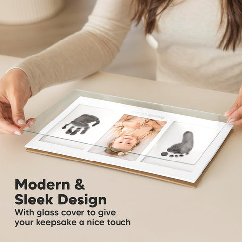 Inkless Hand and Footprint Kit, Boy, Girl, Newborn Keepsake - No Mess Ink Pad for Baby Handprint, Clean Touch Paw Print