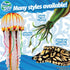 20" Jellyfish Stuffed Animal - Cute Plush for Kids, Sea Animal Plush Decor, Life Size Jellyfish Fishing Toy (Blue)
