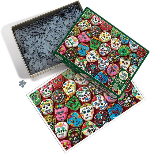 Cobble Hill 1000 Piece Puzzle - Sugar Skull Cookies with Sample Poster Included