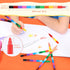 20 Pcs Stackable Crayons Stacking Buildable Crayons Colorful Stackable Crayons Party Favors DIY Rainbow Pencils for School Office Birthday Party, 12 Colors(Vivid Color,Flat)