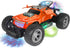 1:18 2.4GHz 80m 3+ Orange RC Truck with Colorful LED Lights Rechargeable Remote Control Car, Range, Remote-Opening