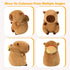 Ditucu Cute Capybara Plush with Hamburger Backpack, 9 Inch Capibara Stuffed Animal Toys for Kids