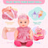 Playset Set 2 1 13 Inch 3+ deAO Baby Doll Baby Doll Crib Bed Adjustable in Baby High Chair and Rocking Bed, Baby Doll