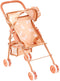 My First Baby Doll Stroller for Toddlers - Folding Toy Stroller for Dolls with Storage Basket and Canopy