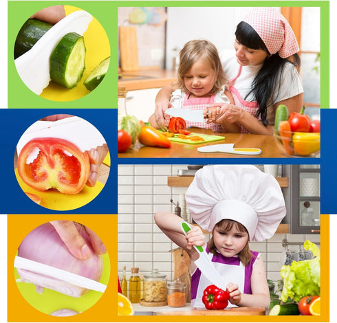 Montessori Toddler Knife Set, 3PCS Kids Safe Knives for Real Cooking, Toddler Friendly Kitchen Tools