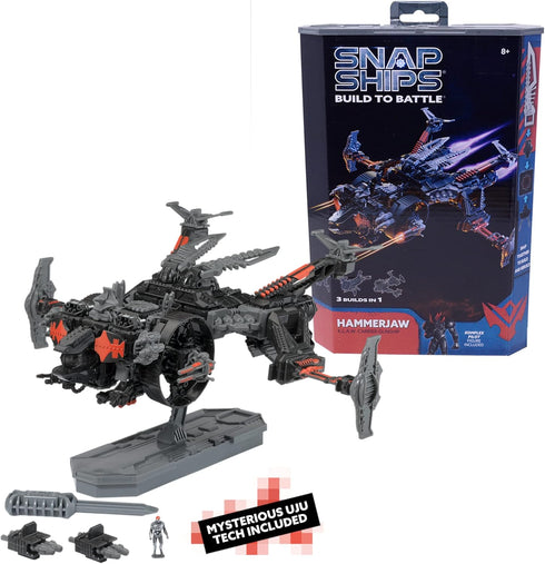 — KOMPLEX Hammerjaw K.L.A.W. Gunship — Building Toy Sets — 3 Builds — Ages 8+
