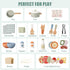 Set, Set 3 4 5 Pithfor Wooden Play Cooking Pretend Play Kitchen Accessories Toys for Kids Toddlers, Including Play