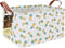 HUNRUNG Rectangle Storage Basket, Cute Canvas Organizer Bin for Toys, Books, Clothes
