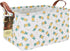 HUNRUNG Rectangle Storage Basket, Cute Canvas Organizer Bin for Toys, Books, Clothes
