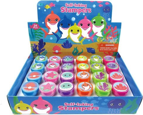 TINYMILLS 24 Pcs Shark Family Stampers for Kids