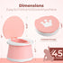 Portable Toddler Travel Potty with Silicone Insert Foldable Potty Chair for Car & Road Trips, Spill-Resistant Training