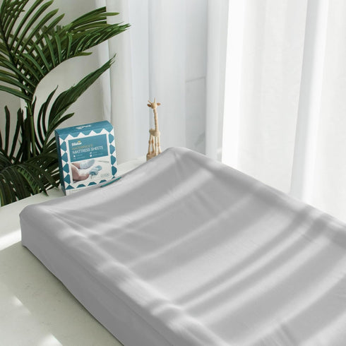 2 Pack 32"x16" Changing Pad Cover Waterproof, Diaper Change Table Sheets for Baby Boys Girls, Fitted Cradle Sheets