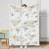 Colorful Dinosaurs Map Baby Blanket for Boy Girl Cartoon Dinosaur Swaddle Blanket Jungle Animal Soft Flannel Receiving Blanket Toddler Baby Newborn Nursery Crib Bed Throw Blanket Playmat 30x40