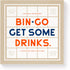 Brass Monkey Bin-go Get A Few Drinks – Game Book with Perforated Bingo Cards for Bars and Restaurants