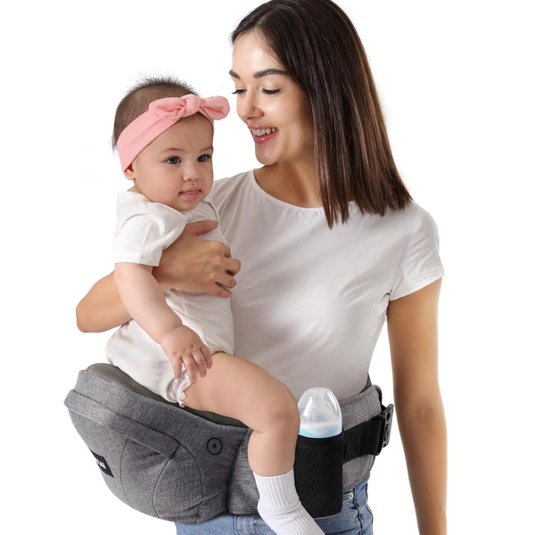HKAI Baby Hip Carrier,Baby Carrier with Adjustable Waistband & Breathable Mesh, Ergonomic