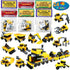 WODMAZ 24 Packs Construction Vehicles Building Blocks for Kids, Mini Cars Sets for Birthday Party Favors