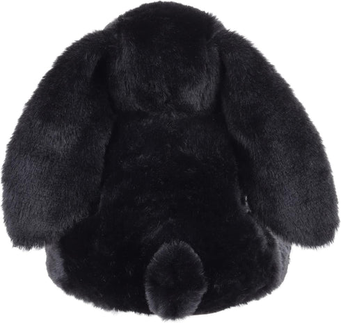 Apricot Lamb Toys Plush Bunny Rabbit, Stuffed Animal with Fluffy Soft Ears (Black, Small-8")
