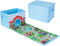SAM AND MABEL Collapsible Fabric Storage Organizer and Play Mat - Foldable Playmat and Stackable Bin Basket with Handle