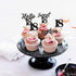 24 PCS 18th Birthday Cupcake Toppers, Sweet 18 Hello 18 Eighteen Cake Decorations Supplies (Black)