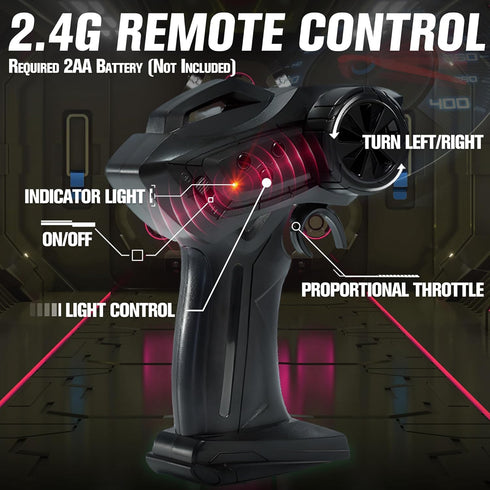 1:20 2.4G 20+KM/H, 50-Minute 2pcs SANCO RC Drift Car - Drifting Car with Dual Tire System & LED Lights, Playtime
