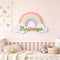 Personalized Rainbow Name Sign for Kids Room, Custom Wooden Name Wall Decor,