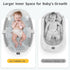 0-36 Himold Collapsible Baby Bathtub for Newborn to Toddler Months, Spacious Foldable Infant Bath Tub with Thermometer