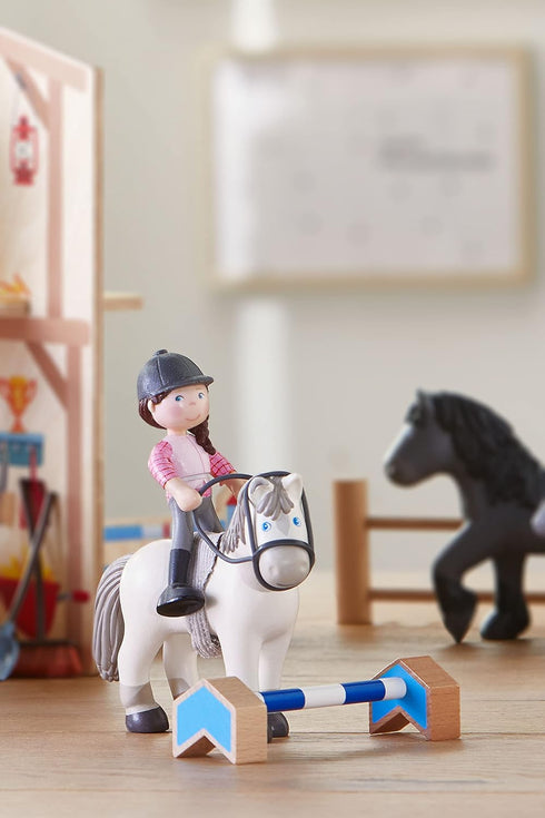 Set HABA Little Friends Horse Riding Play - Rider Sanya, Mare Saphira and Accessories
