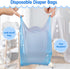 Tenceur 1800 Pcs Baby Disposable Diaper Sacks, Scented Bags with Easy Tie Handle for Baby Travel