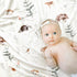 GRSSDER Super Soft Stretchy Jersey Knit Baby Blankets, Double Layer Reversible Swaddle Blanket for Boys and Girls (34 x