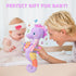 Baby Toys 0-6 Months, Infant Musical Seahorse Stuffed Animals Sensory Toys with Bright Colors, Rattles & Crinkle Sound