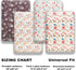 FIGEPO 4 Pack Pack Set Pack Baby Girl N Play Mini Crib Sheets Soft Fitted Floral Theme Baby Girl Mattress Covers