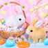 CatchCute Easter Plush Bunny Toys for Kids,Interactive Bunny with Sounds,Can Walk,Wag Tail and Twitch Nose with Remote