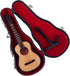 Dselvgvu Wooden Miniature Guitar with Stand and Case, Mini Musical Instrument Dollhouse Model (6.51"x2.28"x0.89")
