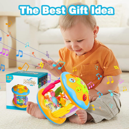 Baby Toys for 6 to 12 Months, Musical Learning Infant Toys for 12-18 Months, Ocean Rotating Light Up Toys