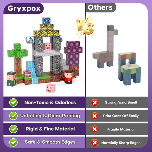 100pcs, 4-8, 3+ Magnetic Blocks, Magnetic Building Blocks Magnetic Blocks for Kids Ages Magnetic Cubes STEM Sensory