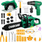 Vextronic Kids Tool Set 36 PCS with Electric Toy Chainsaw Drill Circular