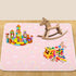 Splat Mat for Under High Chair/Arts/Crafts, 51" Anti-slip Food Splash Mat, Waterproof Floor Protector (Rainbow Pink)