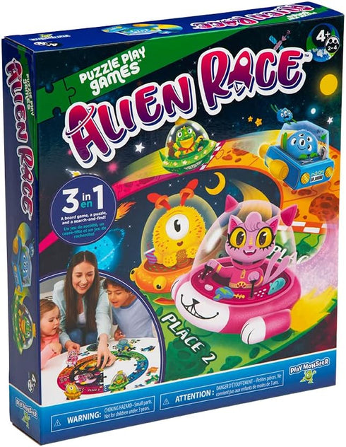 Puzzle Play Games - Alien Race Puzzle Board Game, Search and Find Space Preschool Game for Ages 4 & Up