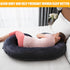 1 MIDDLE ONE Pregnancy Pillow, C Shaped Full Body Pregnant Women Sleeping Pillow for Maternity Support with Cover