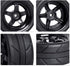 Pre-Glued 12mm Hex Wheels Rims and Rubber Tires, OD 2.55" for Traxxas Tamiya HPI HSP Redcat RC 1/10 On Road Racing Car,