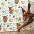 Woodland Animals Floral Baby Blanket 30x40 - Soft Warm Receiving Blankets for Boys Girls, Bear Bunny Hedgehog