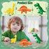 1-3, 18 3Pcs 1-3 Dinosaurs Toys for Toddlers No Hole Bath Toys for Months, Soft Rubber Dino Bath Toy for Kids Age