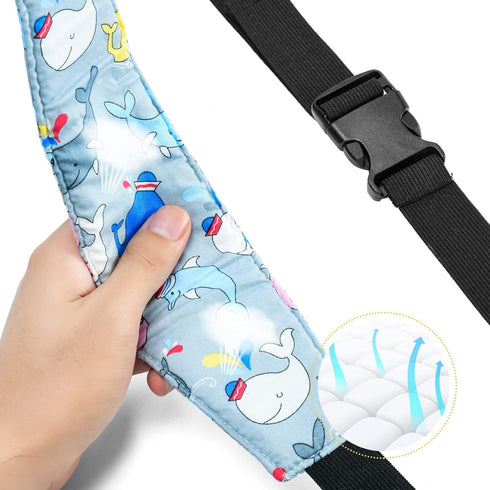 Baby Carseat Head Support, Car Seat Straps Pillow Support, Stroller Neck Relief Strap Headrest for Toddler Infants